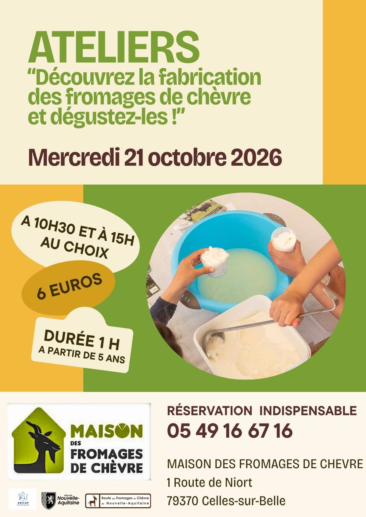 Illustration de l'événement : Atelier fabrication et dégustation de fromages de chèvre