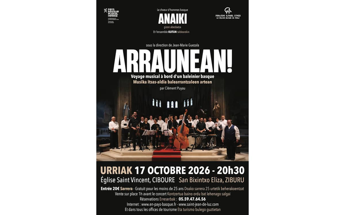 Illustration de l'événement : Concert Anaiki "Arraunean"