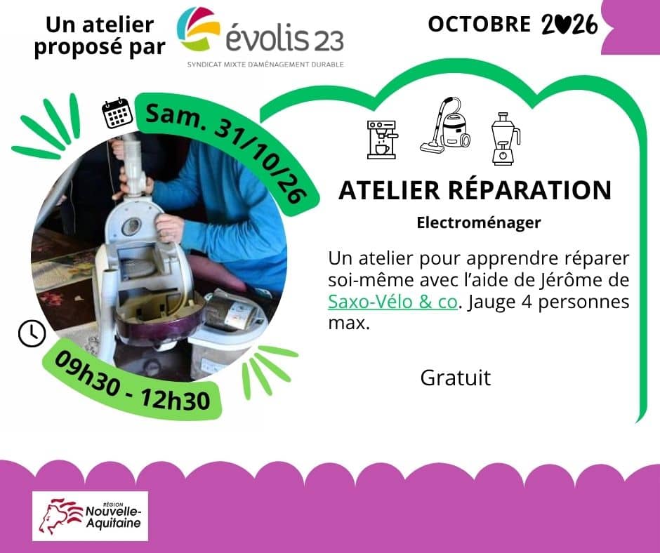 Illustration de l'événement : Atelier réparation électroménager