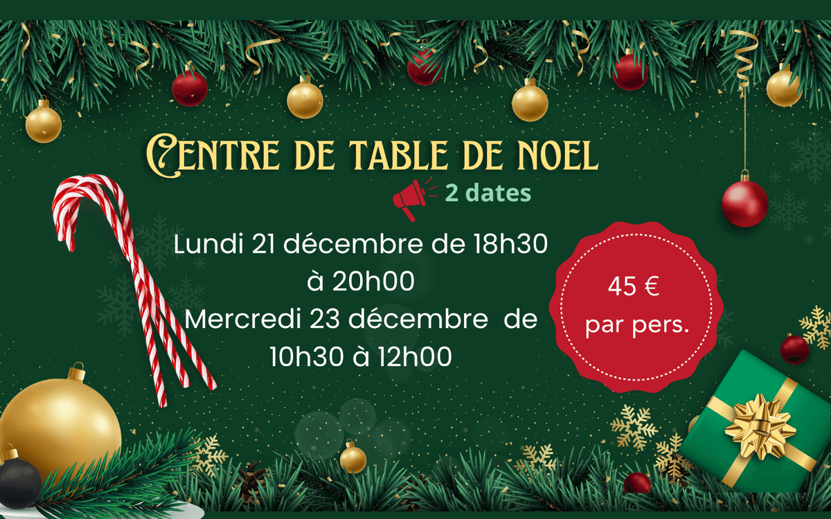 Illustration de l'événement : Atelier de Noël - centre de table