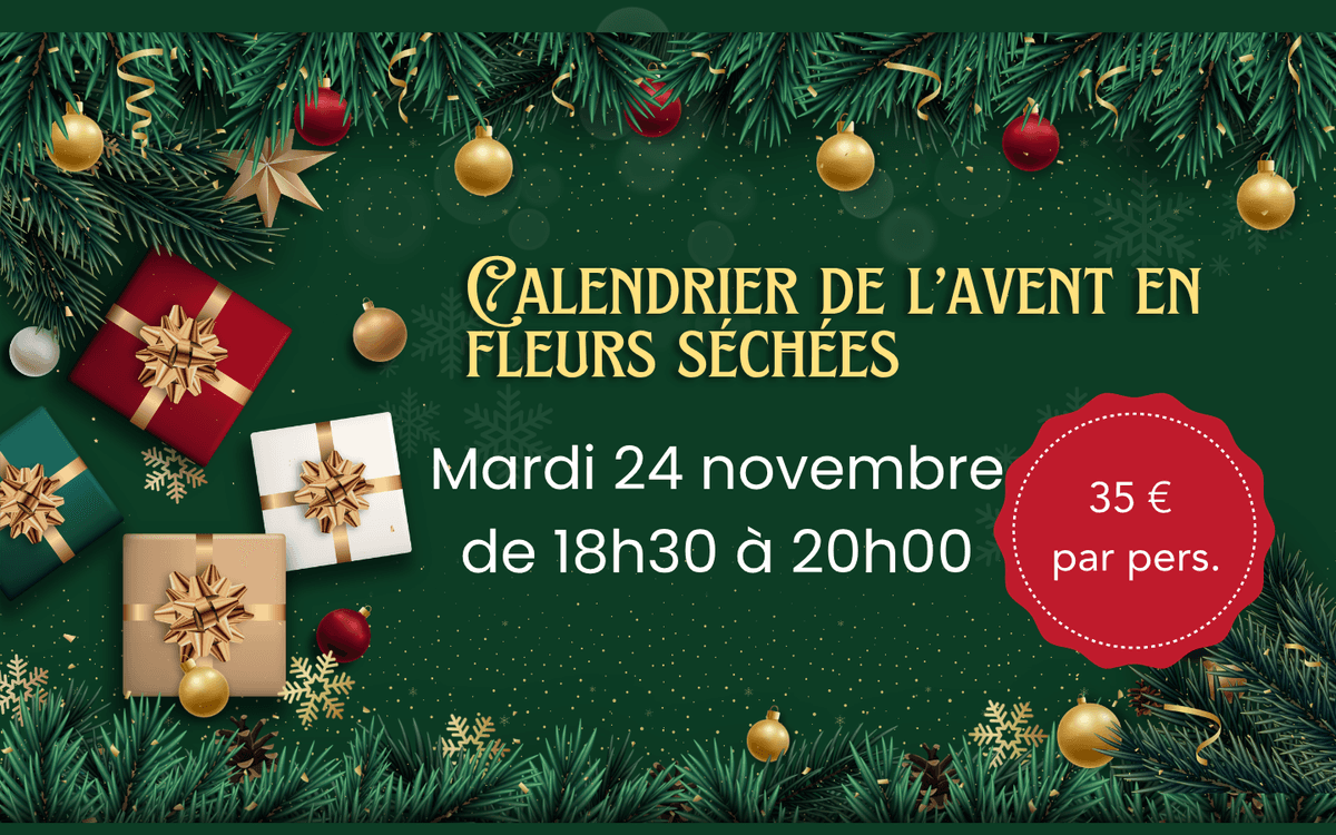 Illustration de l'événement : Atelier de Noël - calendrier de l'avent en fleurs séchées