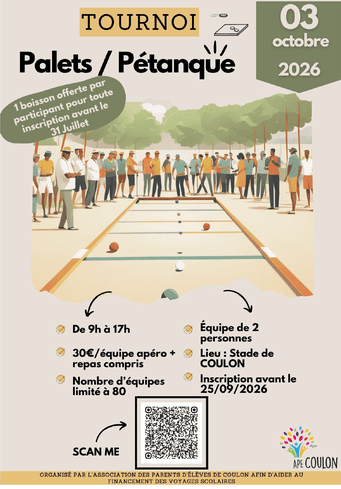Illustration de l'événement : Tournoi de palets et pétanque à Coulon