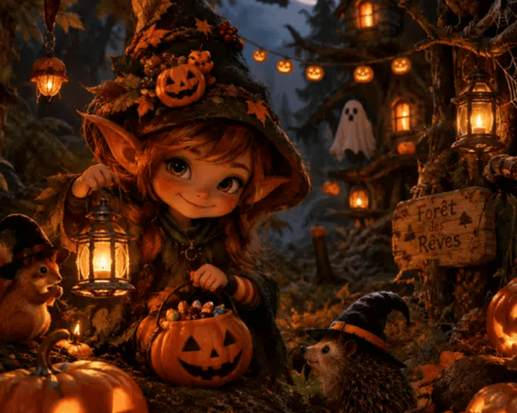 Illustration de l'événement : La chasse aux bonbons pour halloween