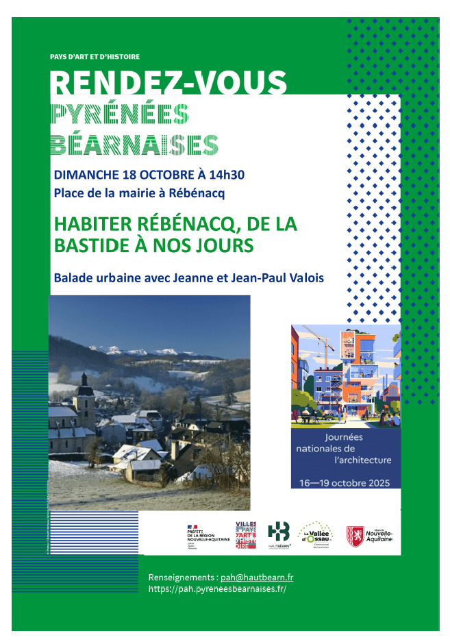 Illustration de l'événement : Habiter Rébénacq, de la Bastide à nos jours - Journées nationales de l'architecture