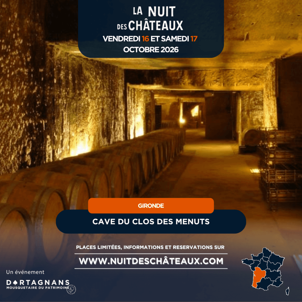 Illustration de l'événement : La nuit des Châteaux - Visite des caves monolithes à la lampe au Clos des Menuts