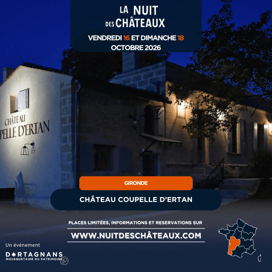 Illustration de l'événement : La nuit des Châteaux - Dégustation et dédicace au coeur du Vignoble de la Coupelle d'Ertan