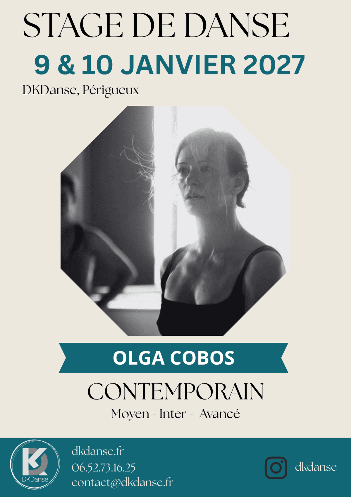 Illustration de l'événement : Stage Contemporain - Olga COBOS - DKDanse