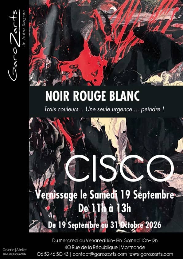 Illustration de l'événement : Exposition CISCO "Noir Rouge Blanc" à GaroZarts