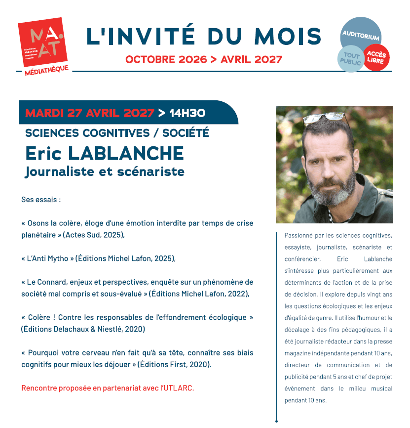 Illustration de l'événement : L'invité du mois : Eric Lablanche