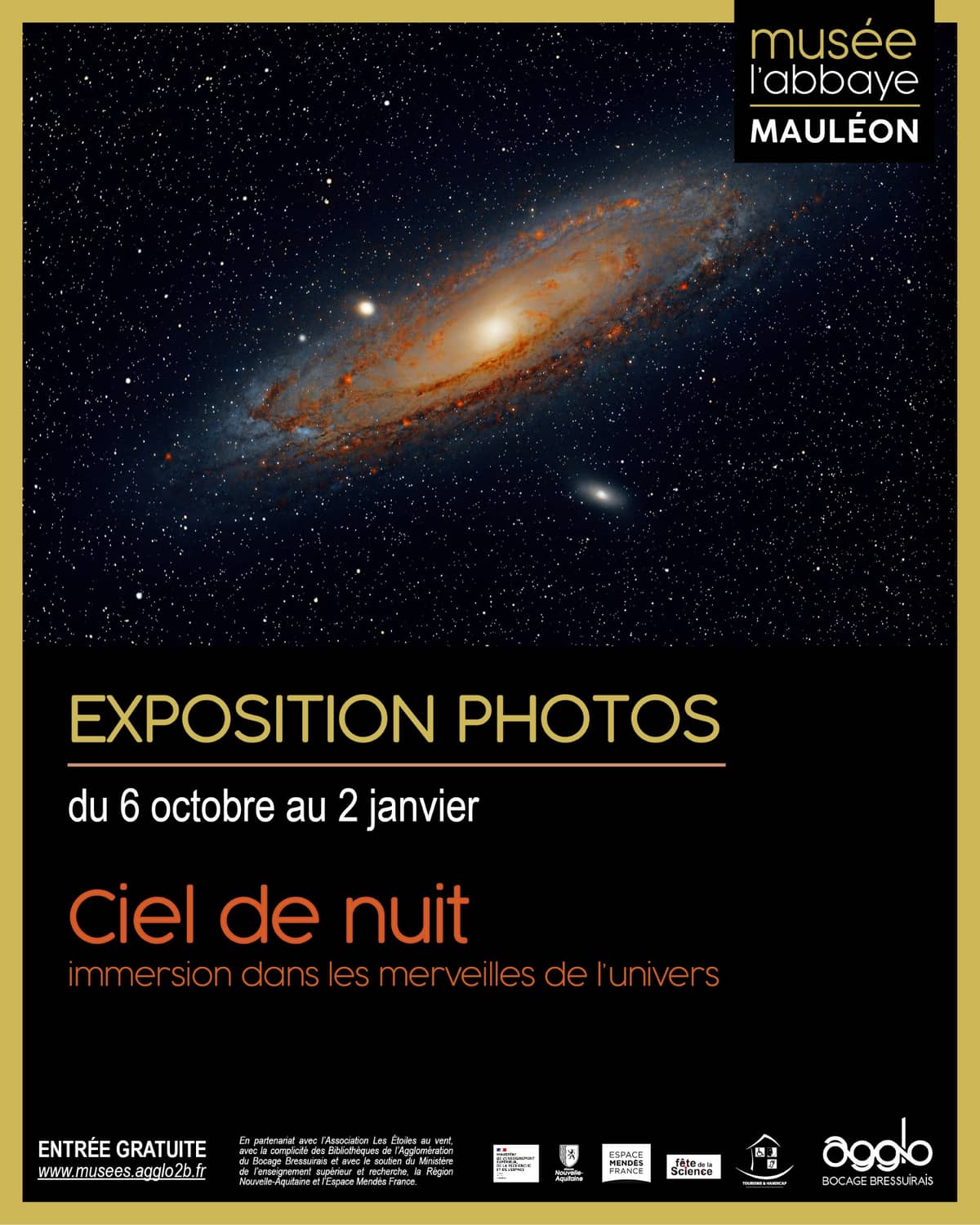 Illustration de l'événement : Musée L'Abbaye - Visite commentée de l'exposition "Ciel de Nuit"