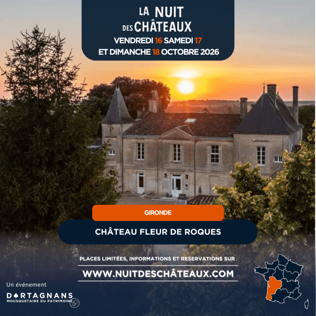 Illustration de l'événement : La nuit des Châteaux - Dégustation accord mets et vins au Château Fleur de Roques