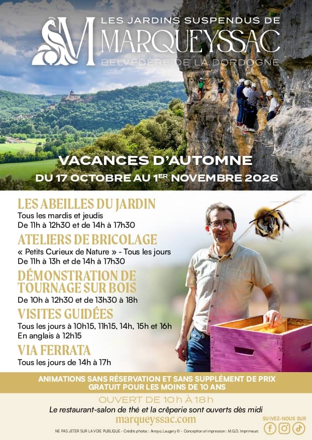 Illustration de l'événement : Les vacances d'automne aux Jardins de Marqueyssac