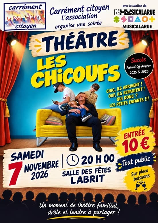 Illustration de l'événement : THÉÂTRE : LES CHICOUFS à la Salle des Fêtes