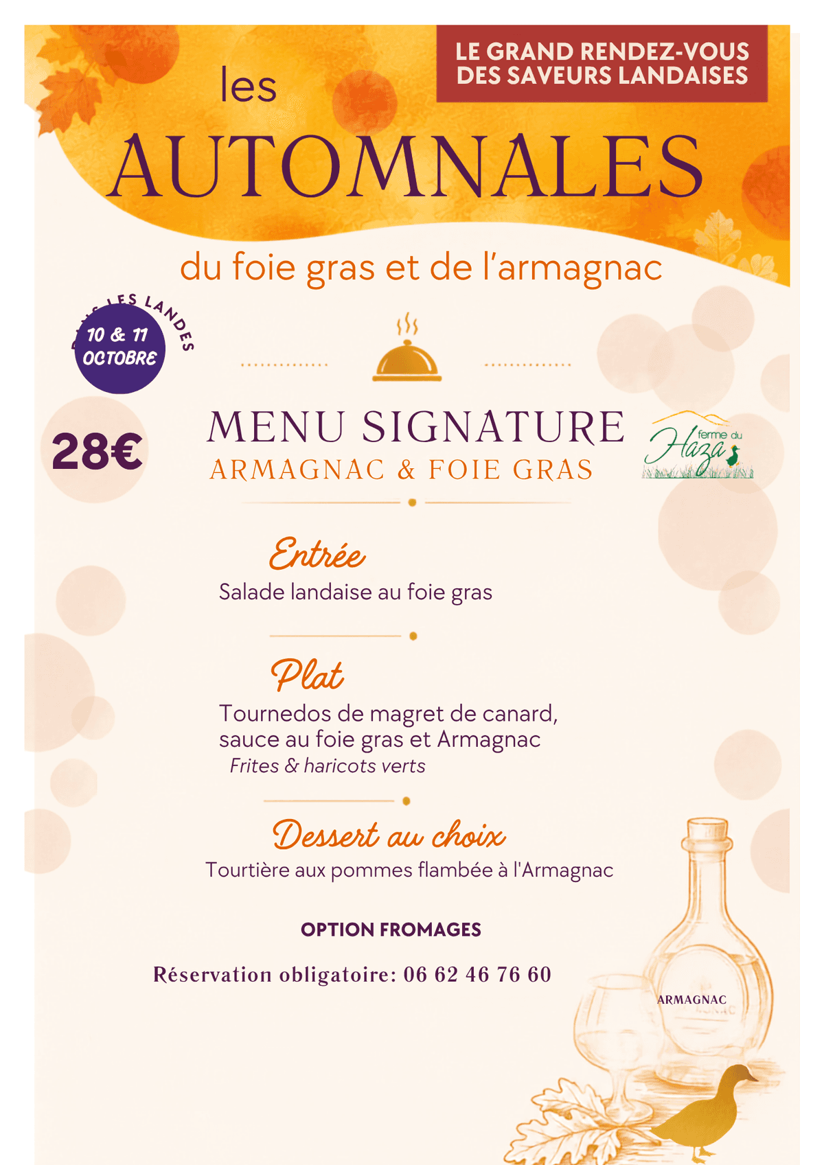 Illustration de l'événement : Menu spécial "Automnales du foie gras et de l'armagnac"