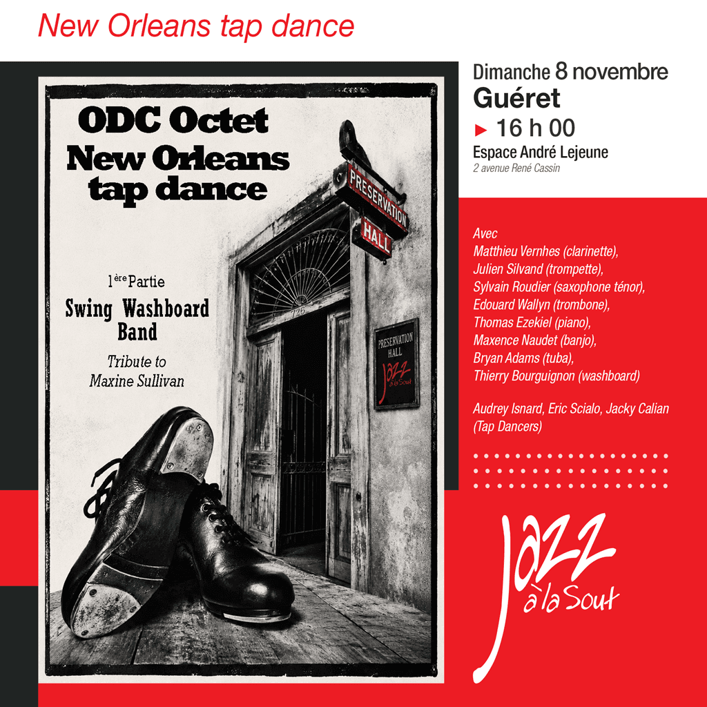Illustration de l'événement : Jazz à La Sout : ODC Octet New Orleans tap dance