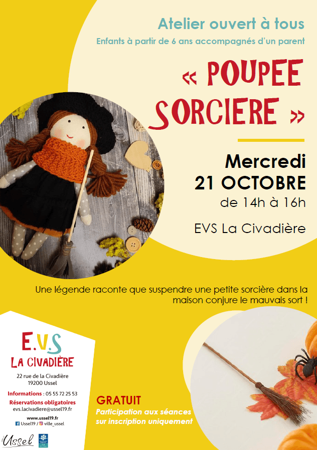 Illustration de l'événement : Atelier "poupée sorcière"