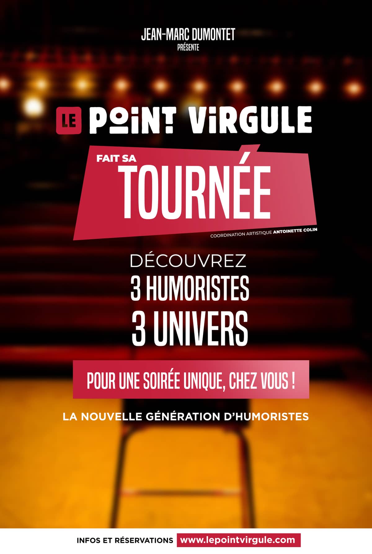 Illustration de l'événement : Comédie Le théâtre du point-virgule fait sa trounée !