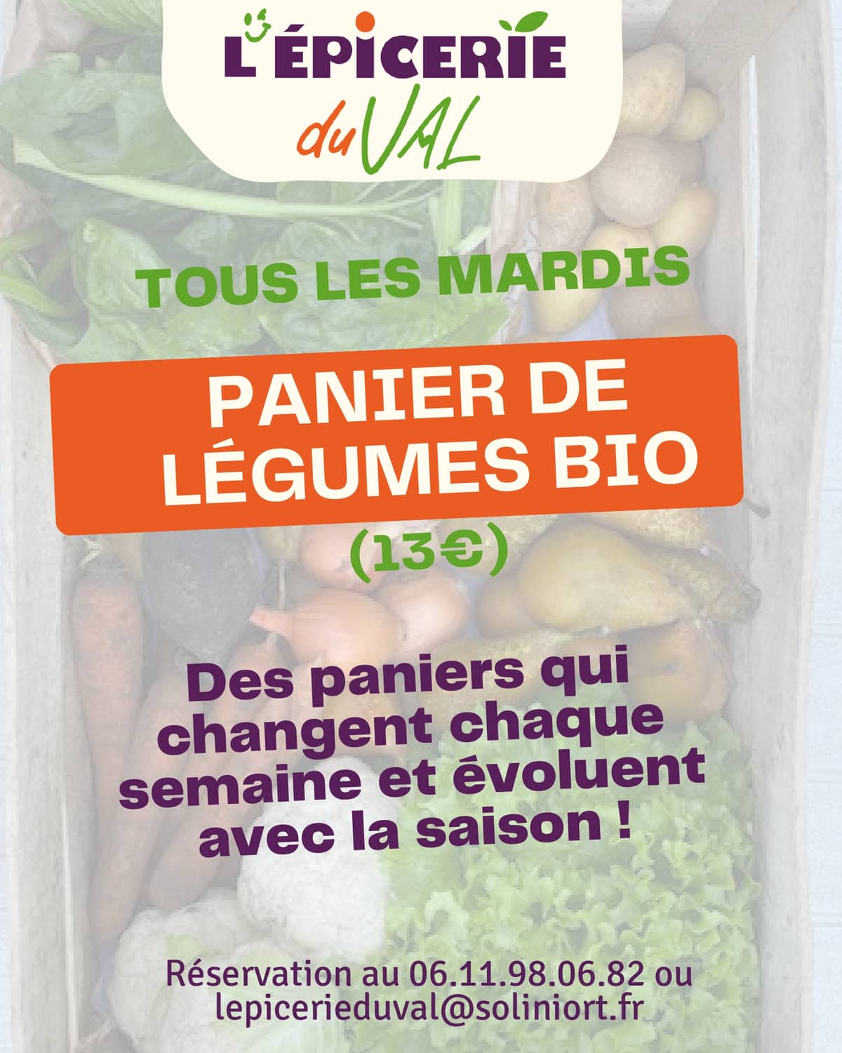 Illustration de l'événement : Epicerie du Val : Paniers de légumes bio