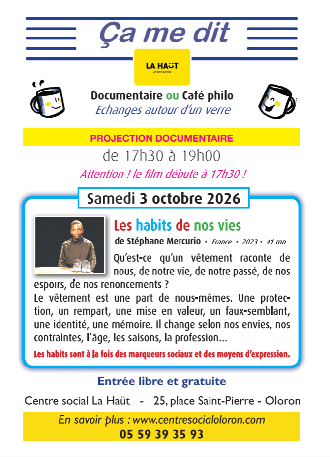 Illustration de l'événement : Projection documentaire : Les habits de nos vies