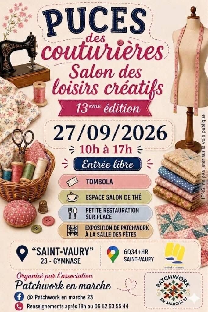 Illustration de l'événement : Puces des couturières et salon des loisirs créatifs