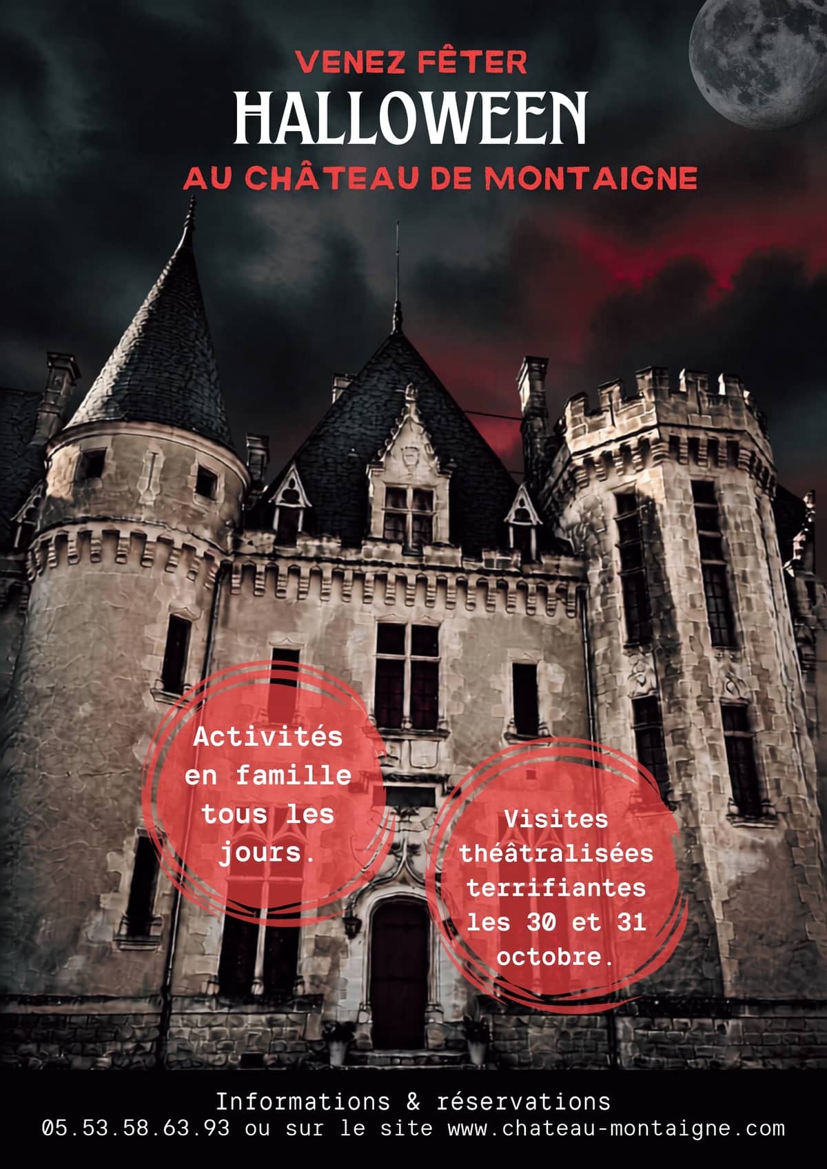 Illustration de l'événement : Visites terrifiantes au Château de Montaigne