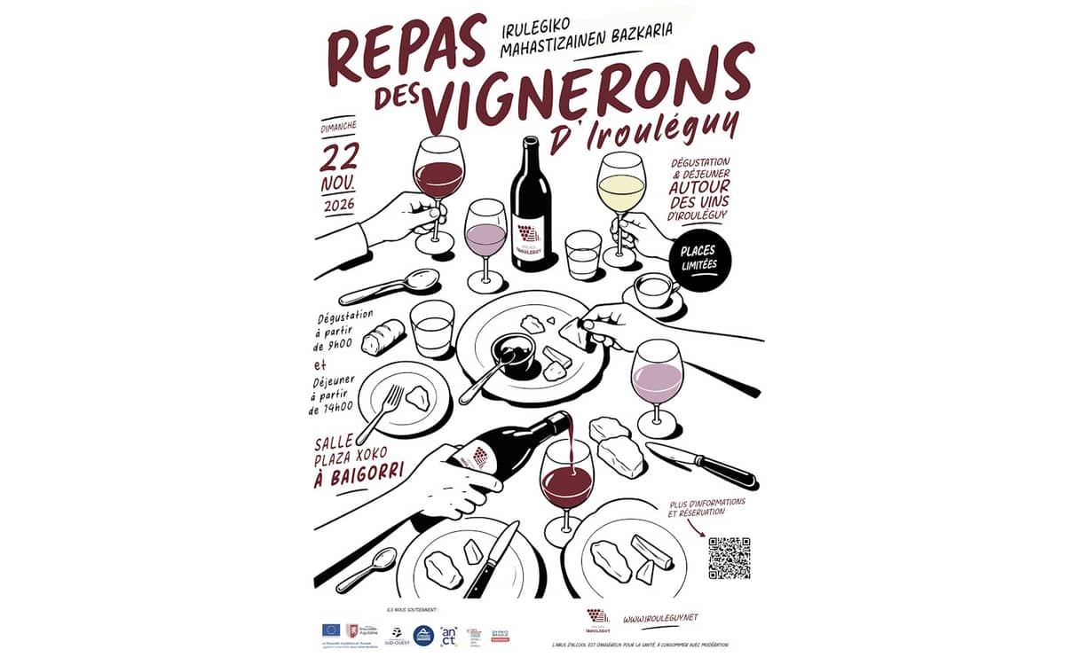 Illustration de l'événement : Repas des Vignerons de l’AOP Irouleguy