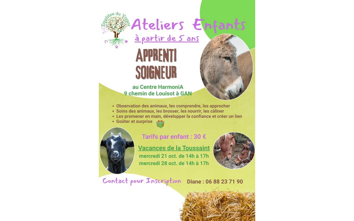 Illustration de l'événement : Atelier enfants "apprentis soigneurs"
