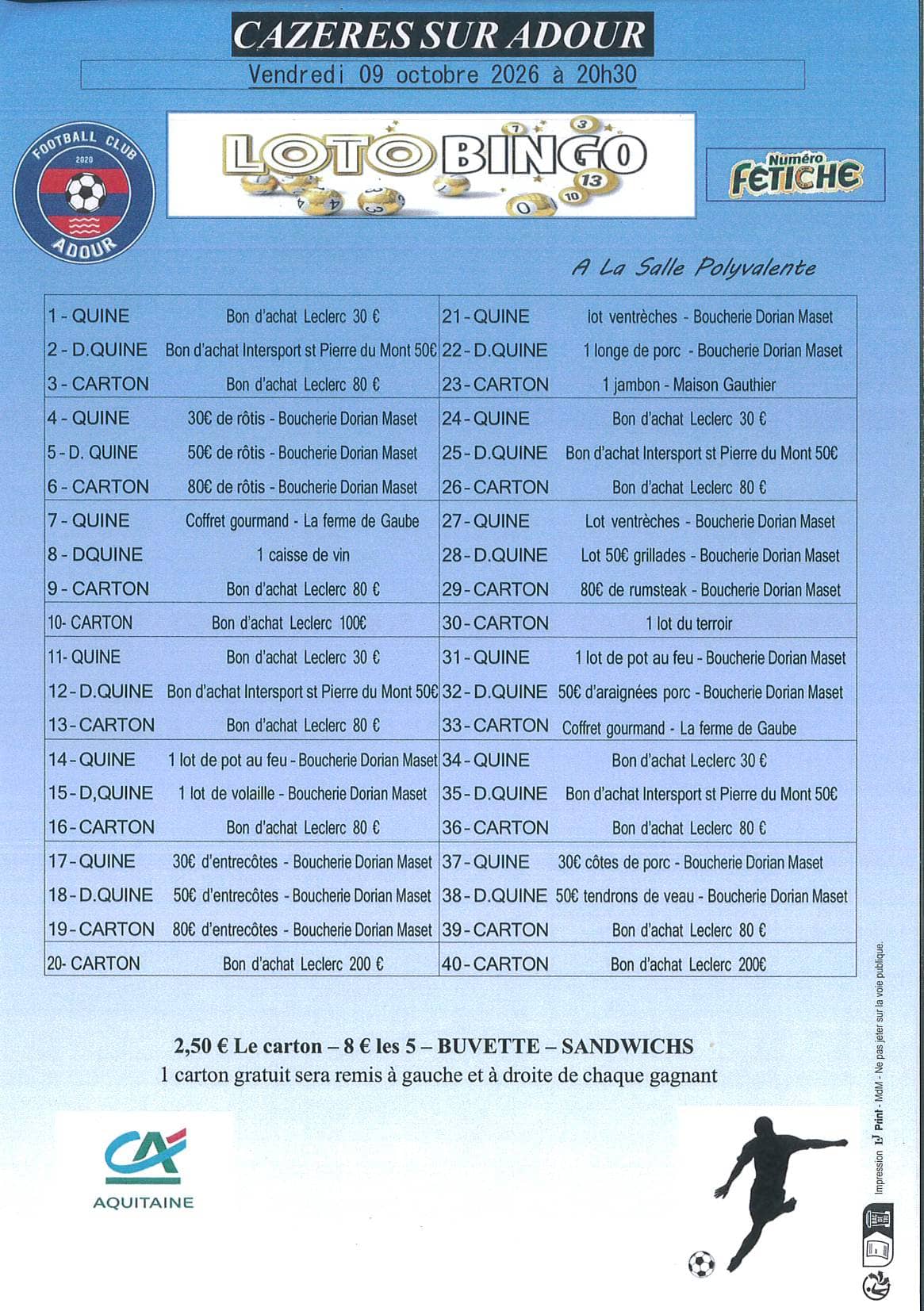 Illustration de l'événement : Loto Bingo