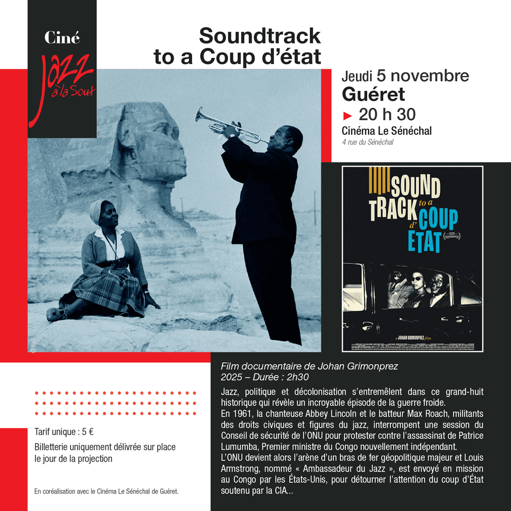 Illustration de l'événement : Ciné Jazz à la Sout : Soundtrack to a Coup d’état
