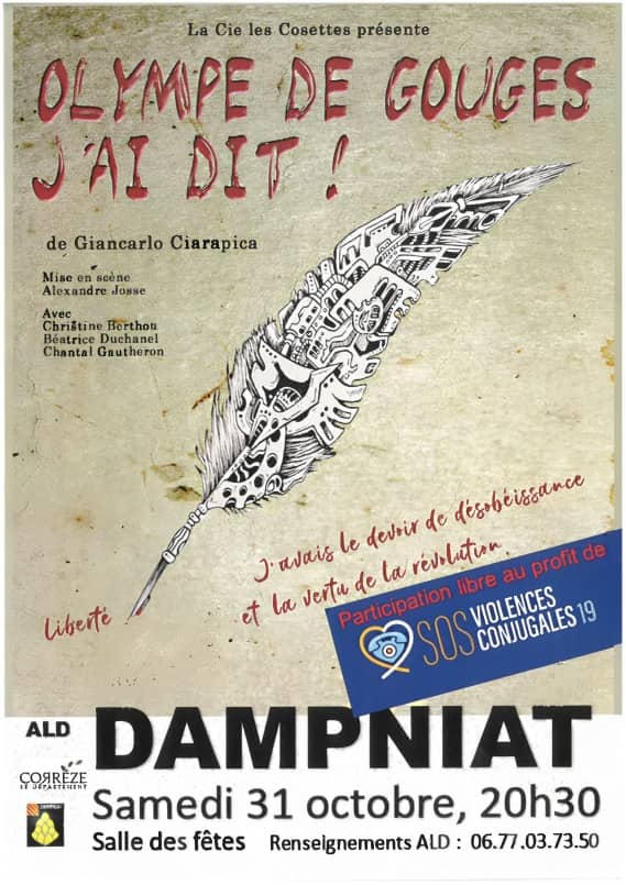 Illustration de l'événement : Théâtre : Olympe de Gouges j'ai dit !