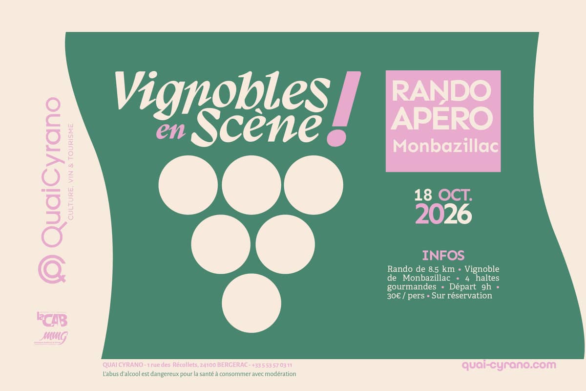 Illustration de l'événement : Vignobles en Scène : Rando apéro dans le vignoble de Monbazillac