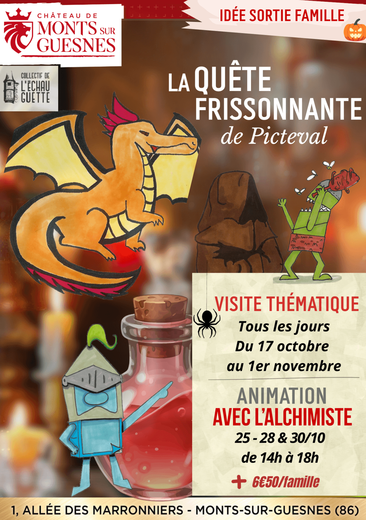 Illustration de l'événement : La Quête Frissonnante de Picteval au Château de Monts-sur-Guesnes