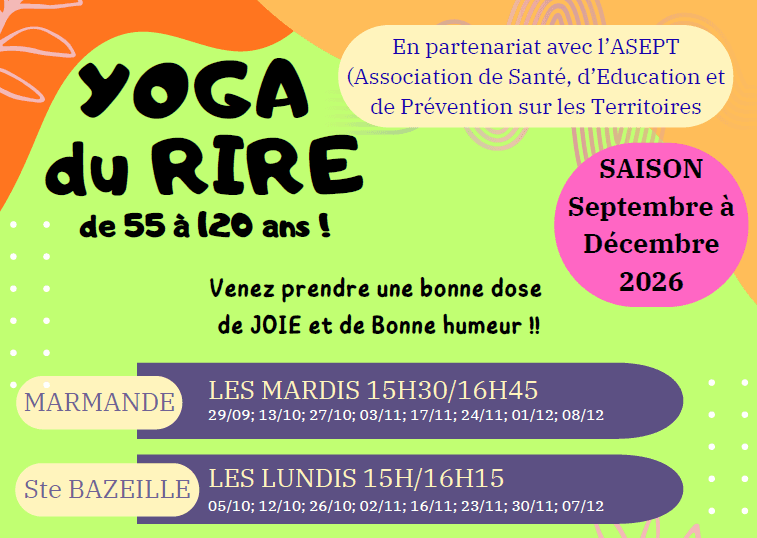 Illustration de l'événement : Ateliers Yoga du rire