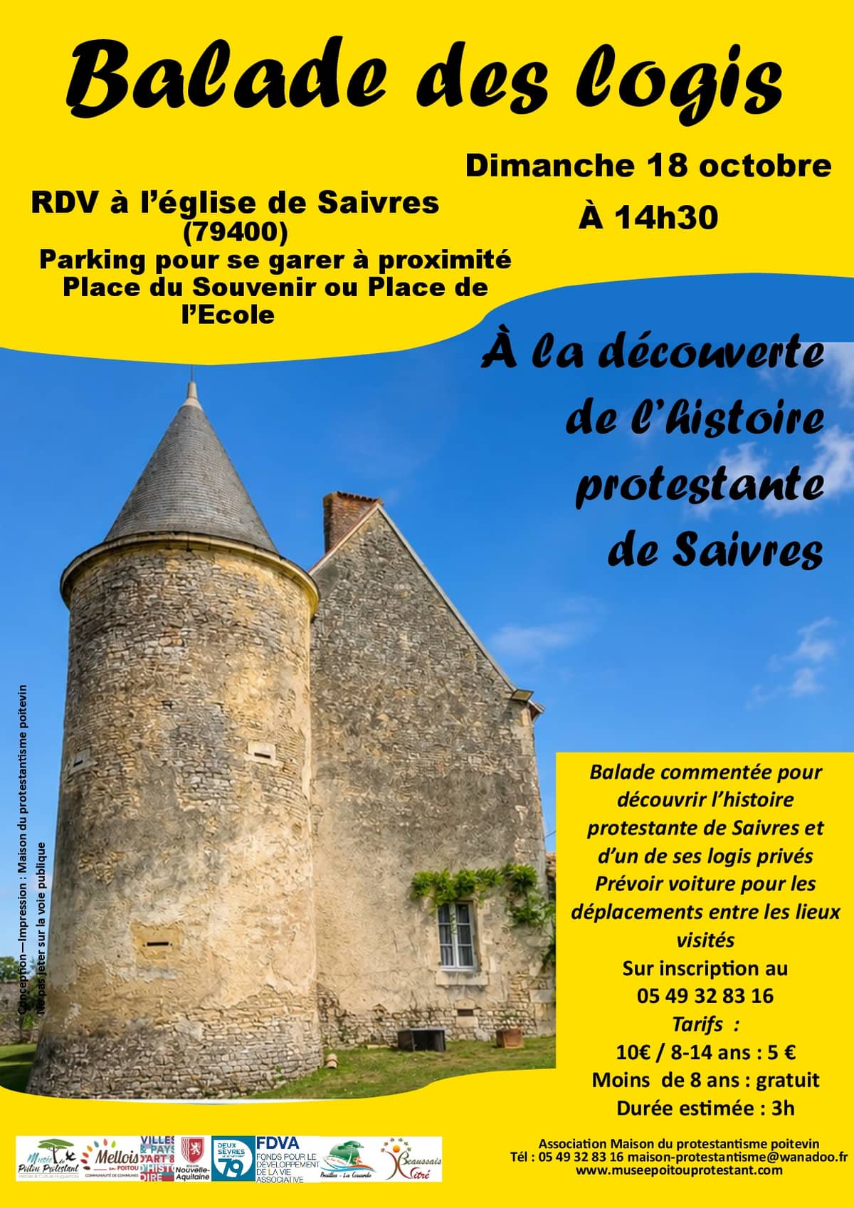 Illustration de l'événement : Balade des logis : À la découverte de Saivres protestante