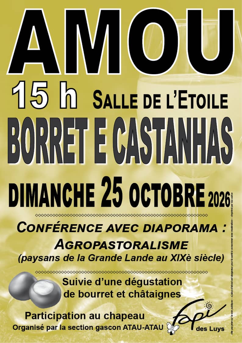 Illustration de l'événement : Conférence Agropastoralisme suivie d'une dégustation Borret e castanhas