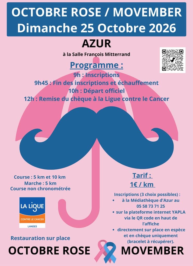 Illustration de l'événement : Octobre rose / Movember Azur 2026