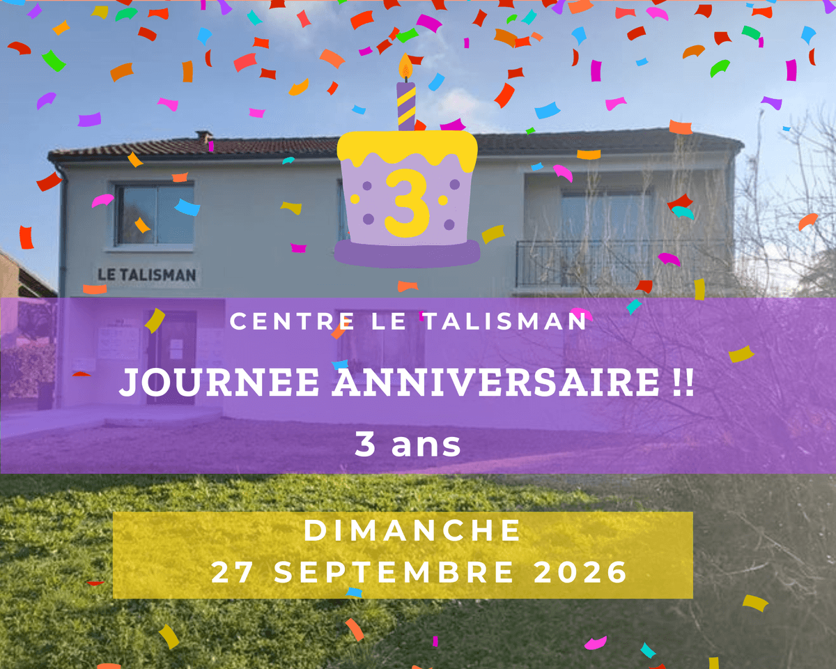 Illustration de l'événement : Journée anniversaire/portes ouvertes au Centre le Talisman à Niort