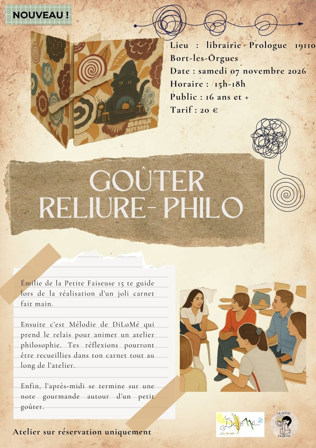 Illustration de l'événement : Atelier Reliure-Philo
