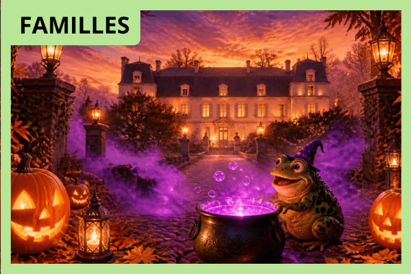 Illustration de l'événement : Parcours conté au Château Citran - Sam et Mélusine fêtent Halloween