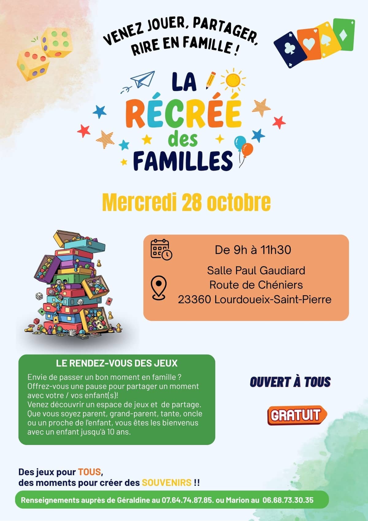 Illustration de l'événement : La récrée des familles