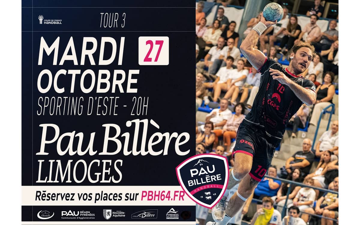 Illustration de l'événement : Coupe de France Handball - Pau Billère Handball 64 Vs Limoges