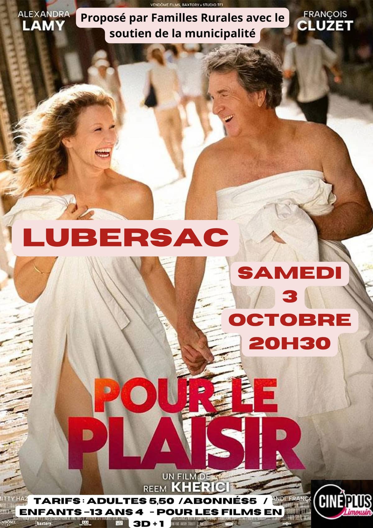 Illustration de l'événement : Cinéma à Lubersac : Pour le Plaisir