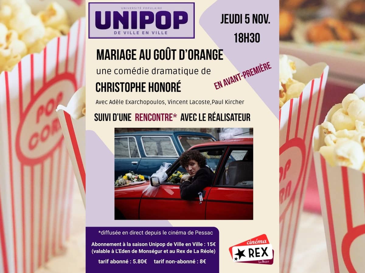 Illustration de l'événement : Séance Unipop : Mariage au goût d'orange