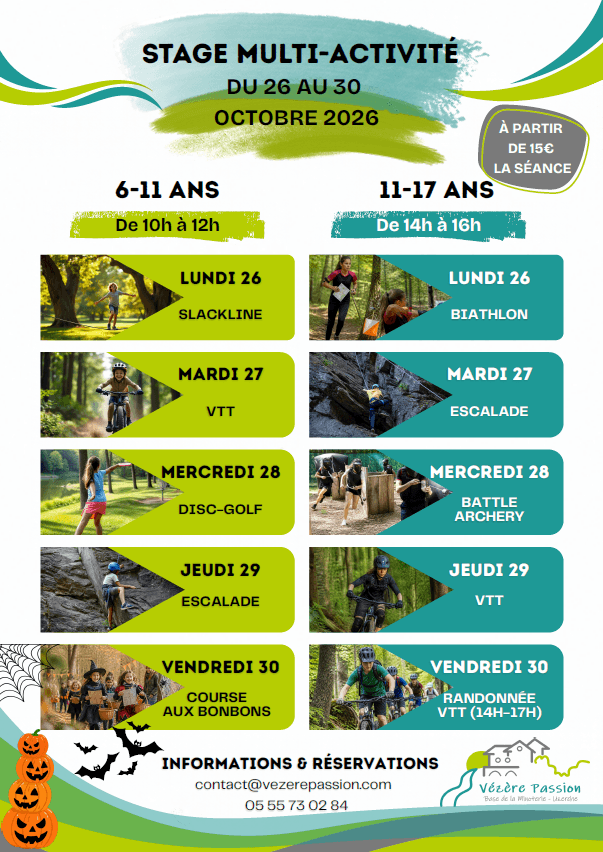 Illustration de l'événement : Stage d'automne multi-activités