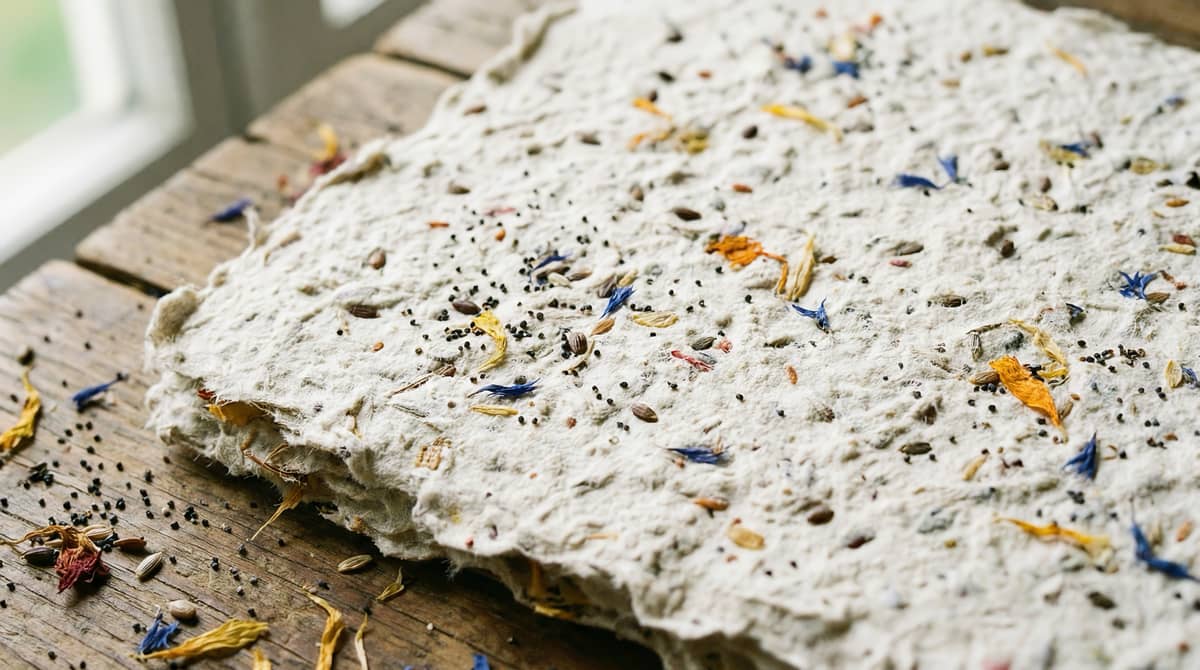 Illustration de l'événement : LES ATELIERS DE LA CABANE : SOUS LE PAPIER LA GRAINE !