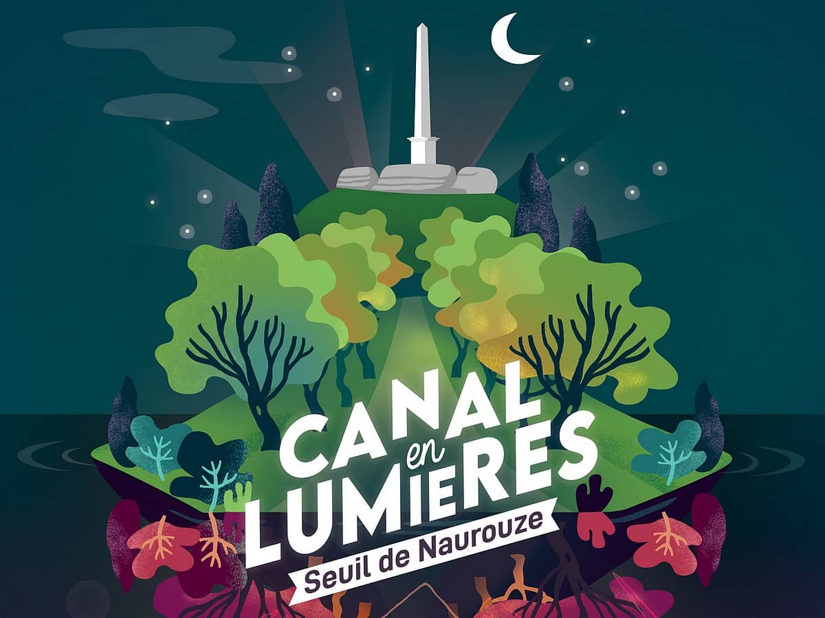 Illustration de l'événement : LE CANAL EN LUMIÈRES - PARCOURS IMMERSIF NOCTURNE AU SEUIL DE NAUROUZE
