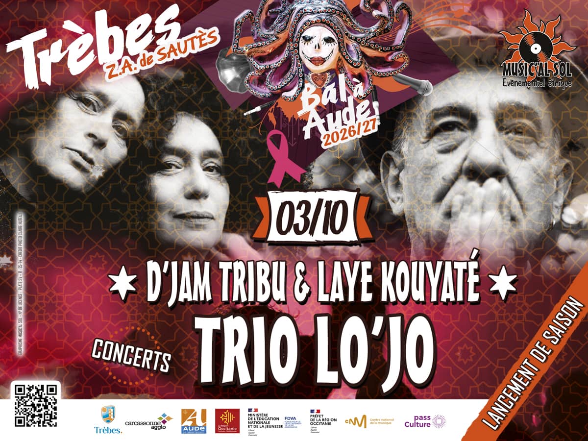 Illustration de l'événement : CONCERTS TRIO LO'JO + D'JAM TRIBU & LAYE KOUYATÉ
