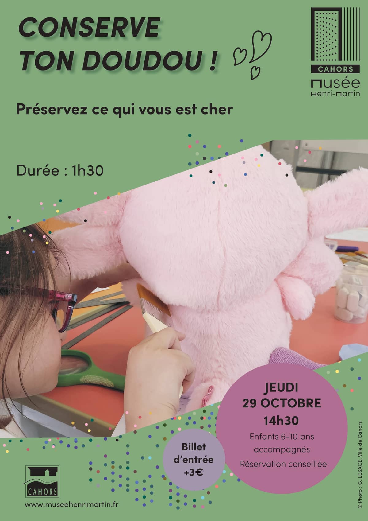 Illustration de l'événement : Conserve ton doudou : visite créative en famille 6-10 ans au Musée Henri Martin