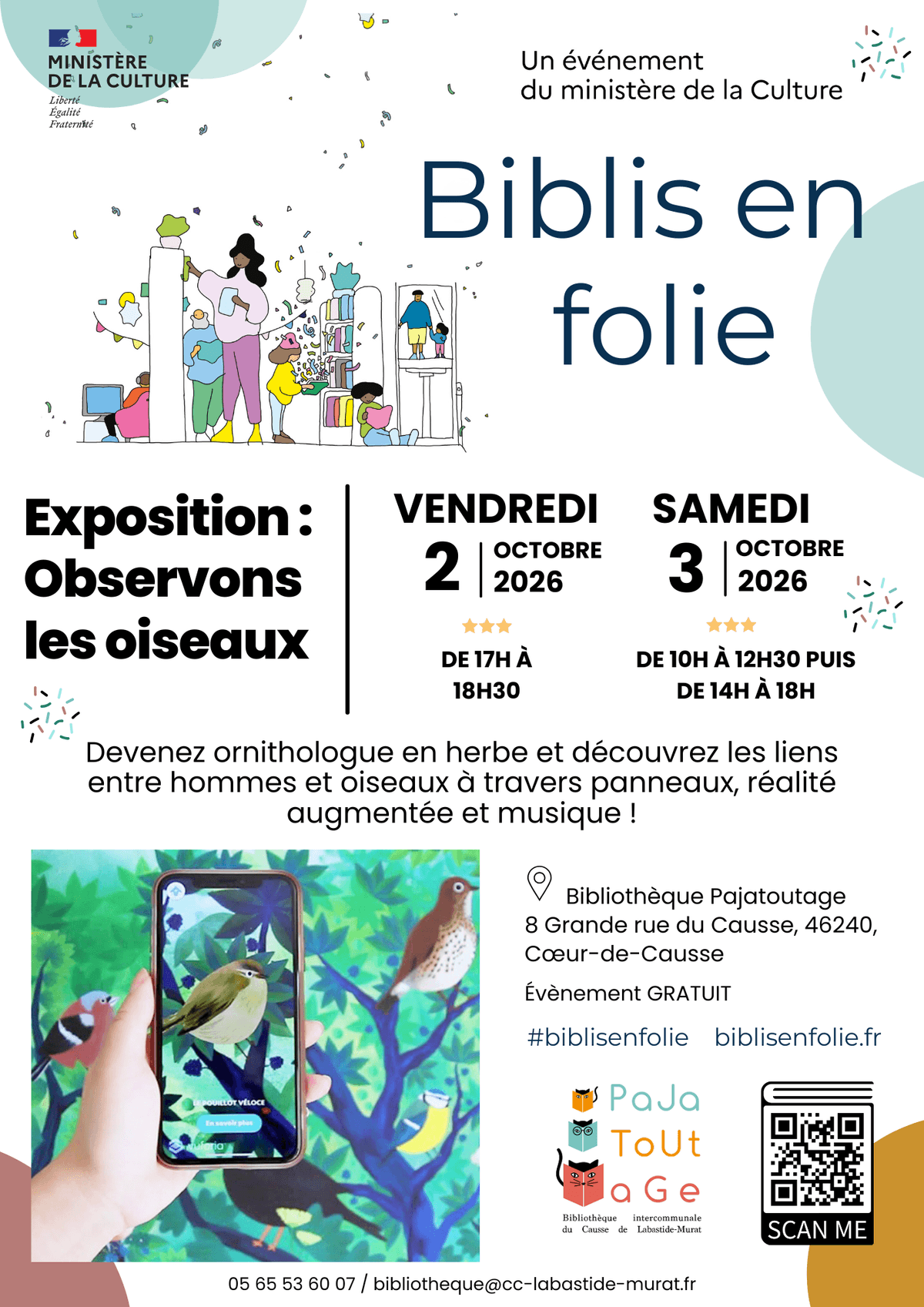 Illustration de l'événement : Biblis en folie : Expo à la bibliothèque Pajatoutage