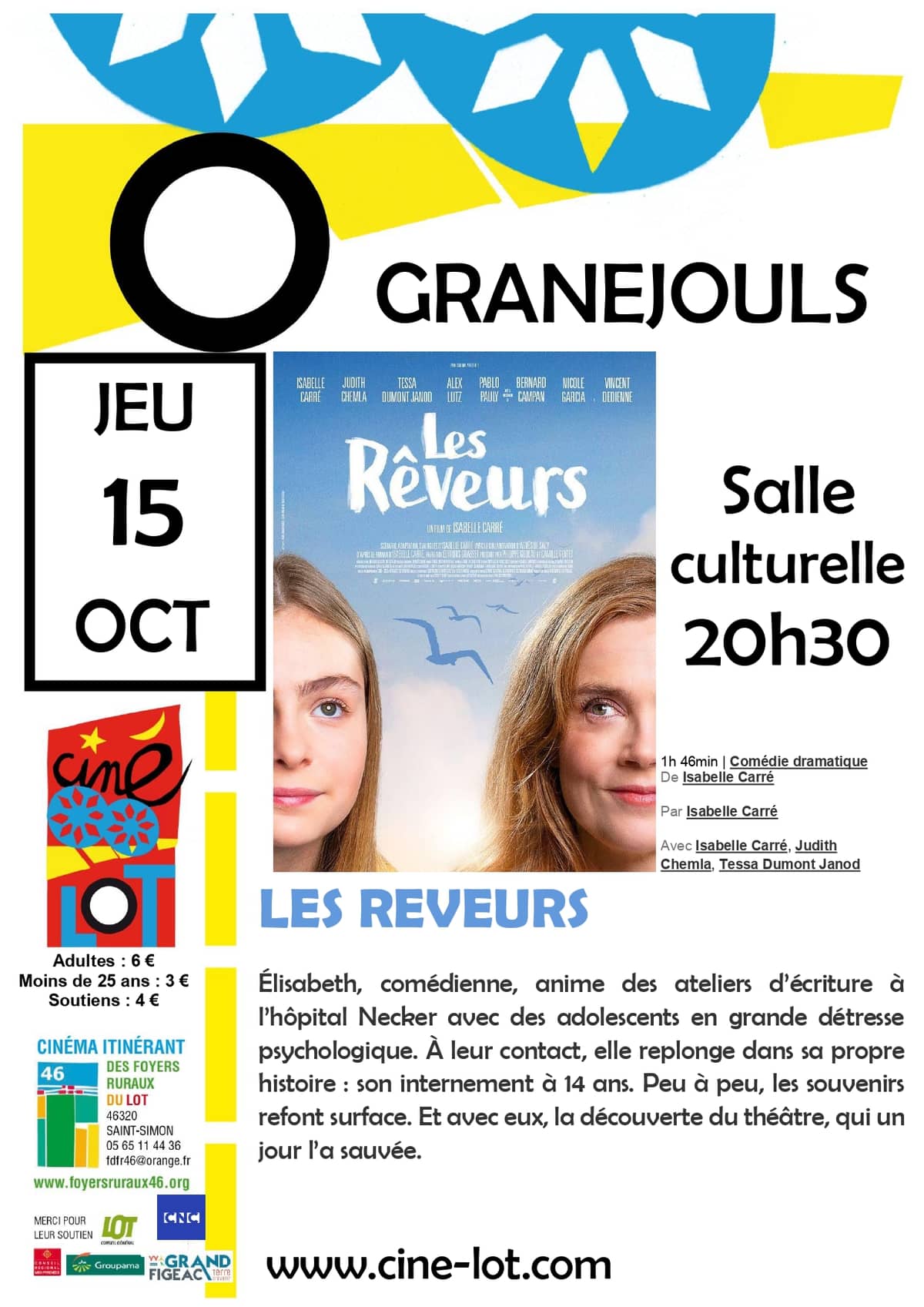 Illustration de l'événement : Ciné-Lot : "Les Rêveurs" à Granéjouls
